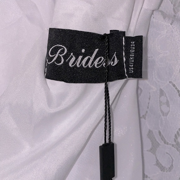 👰🏻♀️Boho V-neck A-line Long Sleeve Lace V-Back Wedding Dress👰🏻♀️NWT~4 - Picture 11 of 16